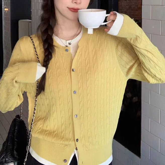 Korean Style Autumn And Winter Fake Two Pieces Sweaters Women's Fashion