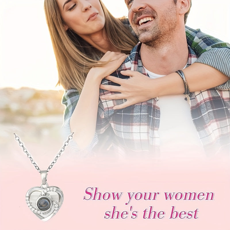 Eternal Red Rose & 'I Love You' Necklace - Perfect Gift for Her on Valentine's, Mother's Day, Anniversary, Birthday | Acrylic Flower in Display Box