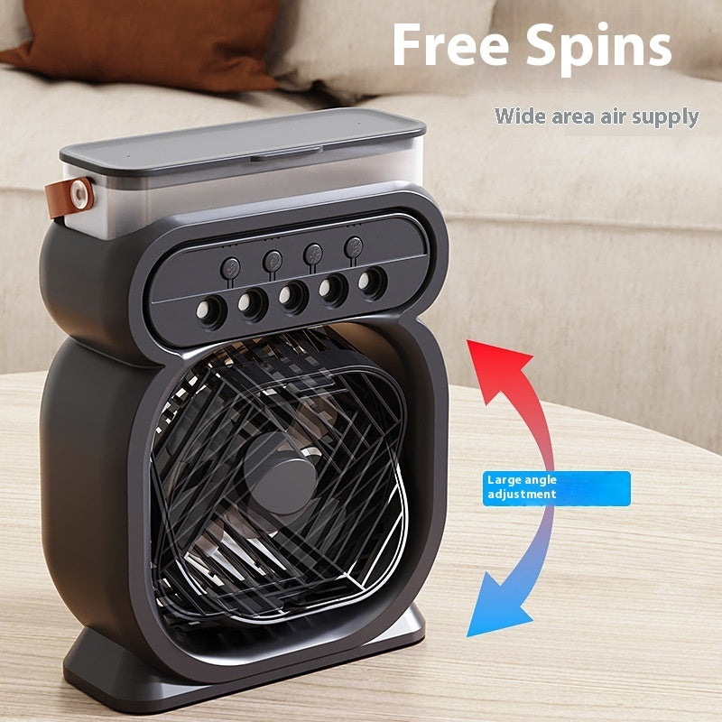 3 In 1 Portable Air Conditioner Evaporative Air Cooler LED Night Lights 3 Speeds Humidifier Fan For Home Office