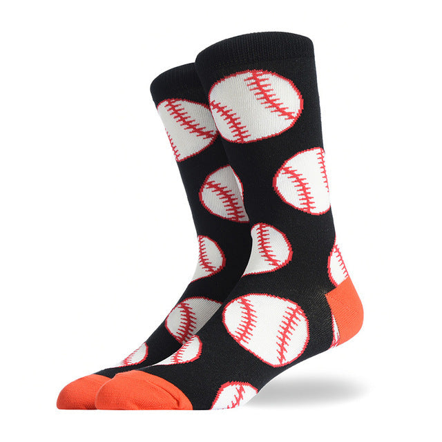 Fashion Creative Hamburger Pizza Alien Men Socks Cute Series