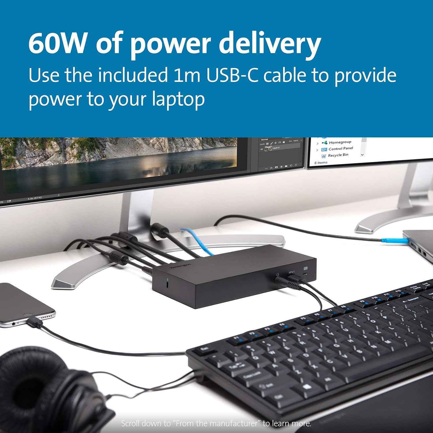 Kensington Universal Docking Station Triple Display Hub for MacBook and Windows