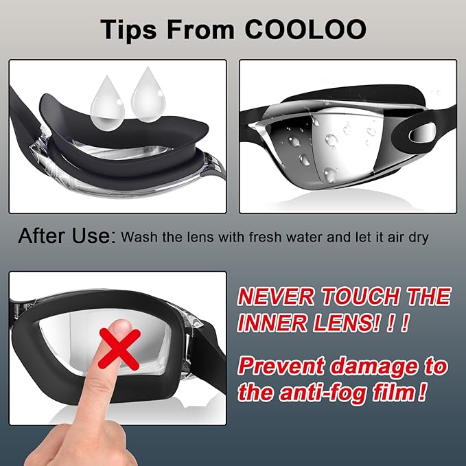 Swimming Goggles 2 Pk for Adult Men Women Kids Anti-Fog UV Protection No Leaking