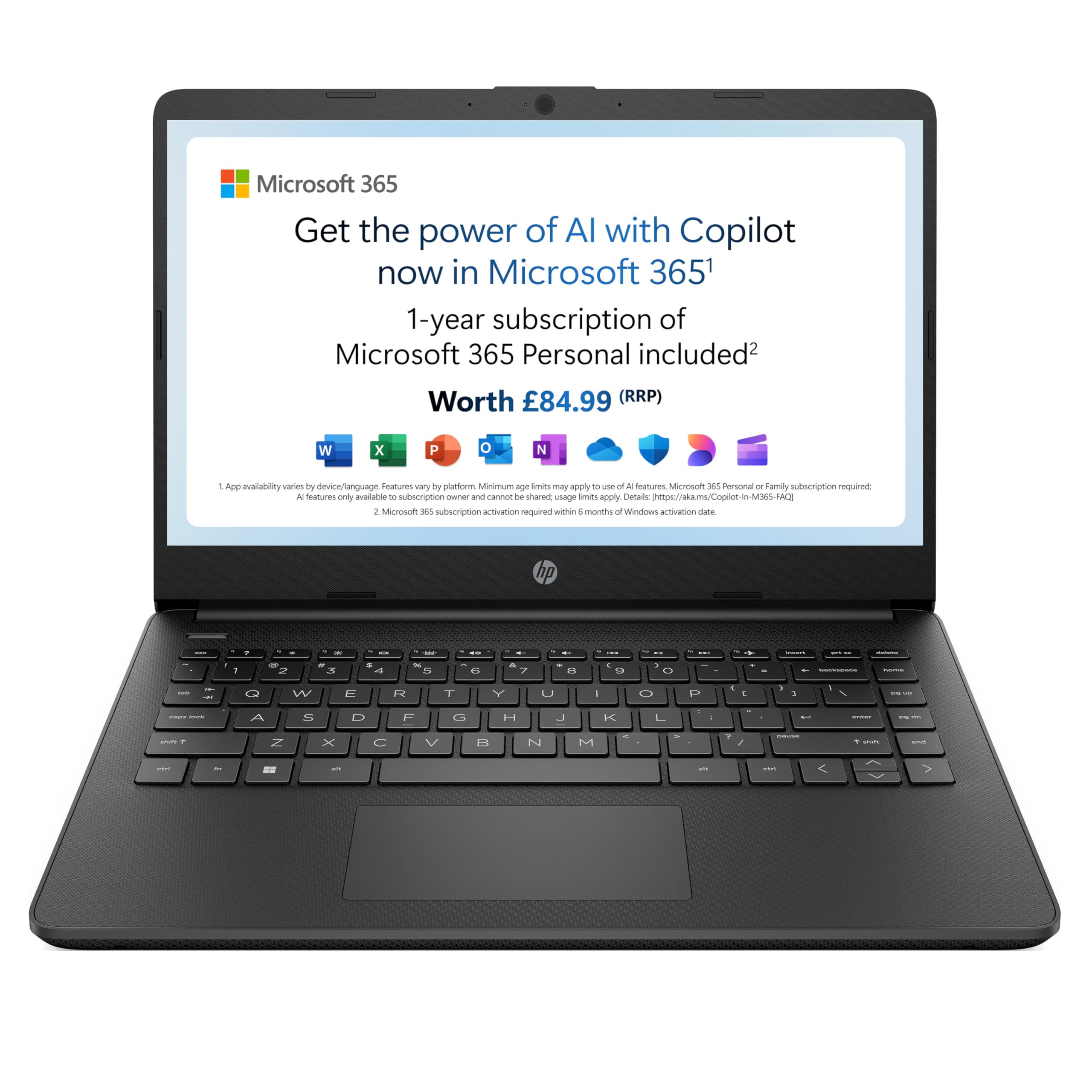 HP Stream 14" Laptop | Intel N4120 Processor | 4 GB RAM | 128 GB SSD | Intel UHD Graphics | HD Display | Dual Speakers | Microsoft 365 Personal 12 month included | Win 11 | Indigo Blue | 14s-dq0033sa