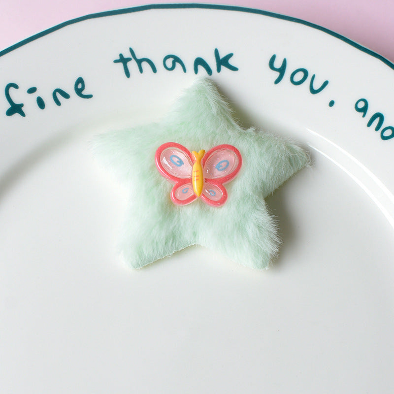 Cute Plush Star Charm - Decorative Accessories for Hair, Shoes & Phone Cases