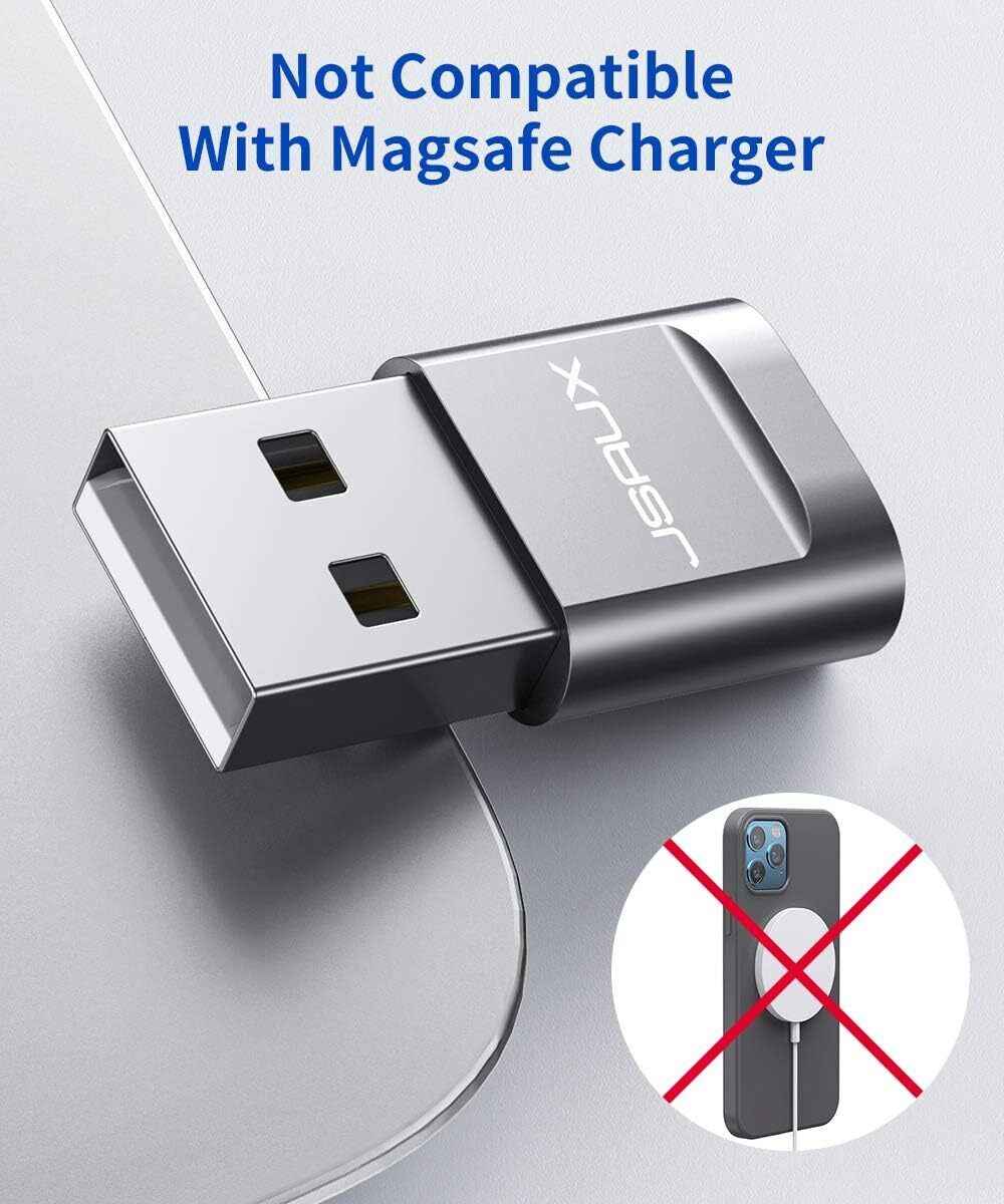 Premium USB Type C Female to USB A Male Adapter Converter Charger - Grey