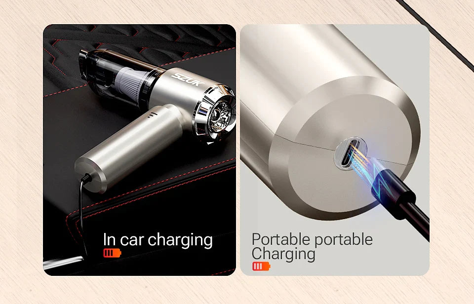 SZUK New Mini Car Vacuum Cleaner 985000Pa Wireless Vacuum Cleaner Powerful Suction Handheld Portable Vacuum Cleaner for car