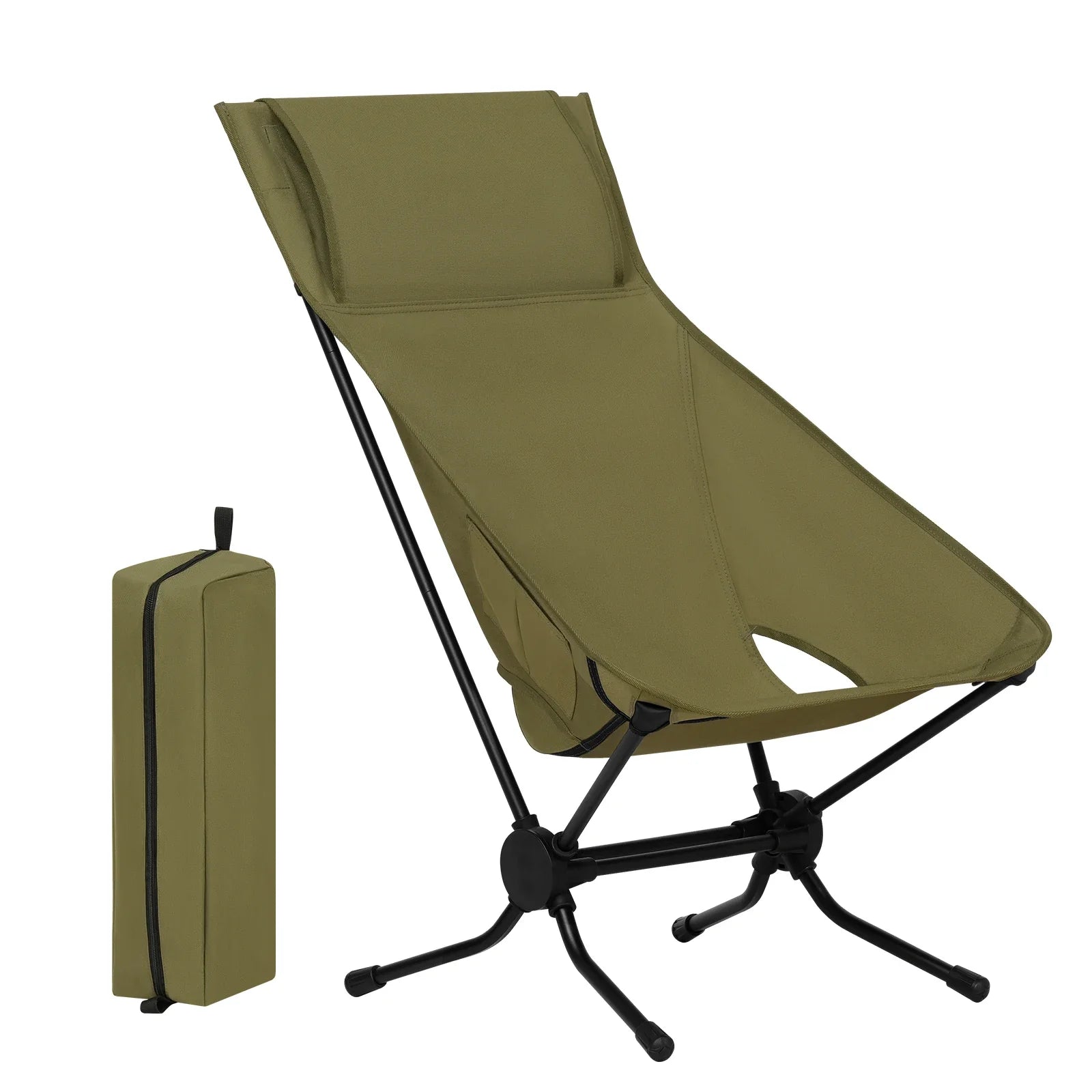 WOLTU Folding Camping Chair Ultralight Aluminium Outdoor Lounge Fishing Chair with Carry Bag for Outdoor Beach Garden BBQ Picnic
