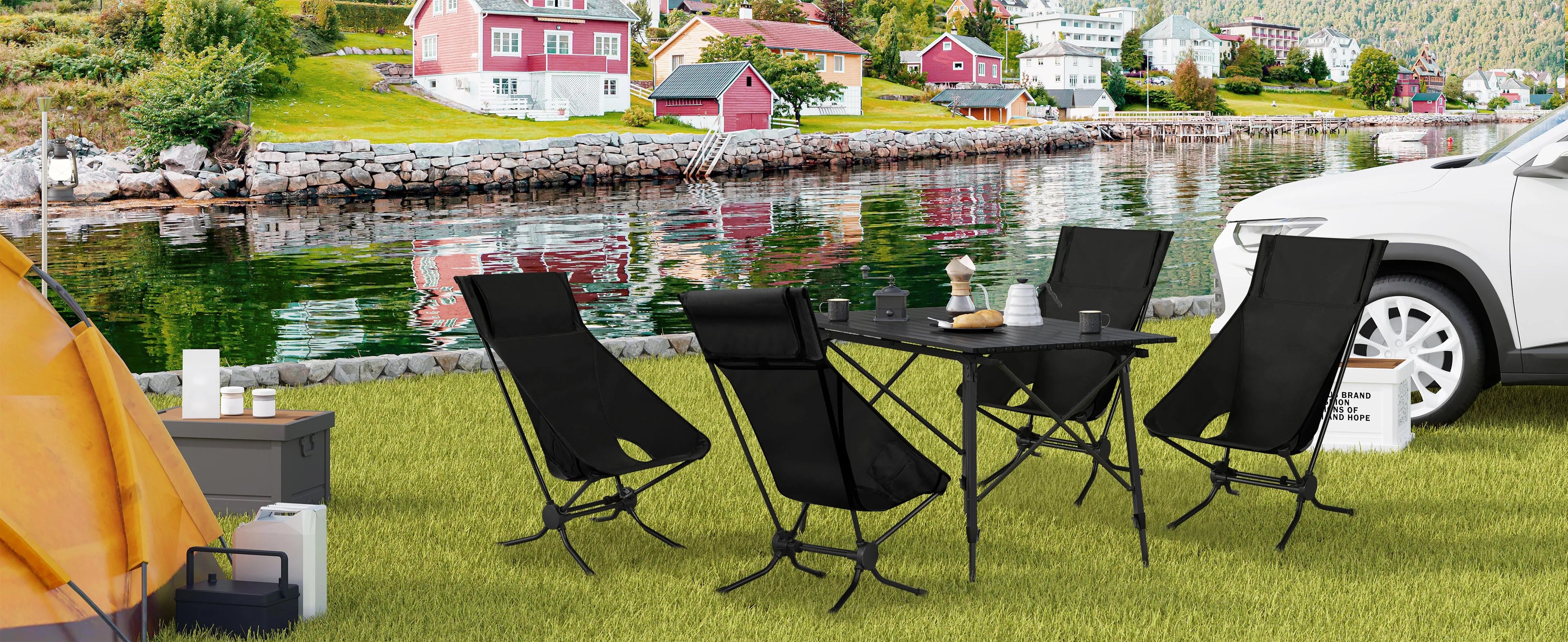 WOLTU Folding Camping Chair Ultralight Aluminium Outdoor Lounge Fishing Chair with Carry Bag for Outdoor Beach Garden BBQ Picnic