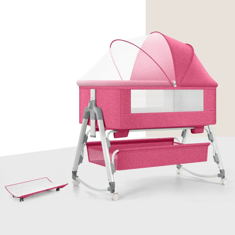 Baby Bassinet,Kids Cot Baby Crib Cradle Newborn Movable Portable Nest Crib Baby Travel Bed
