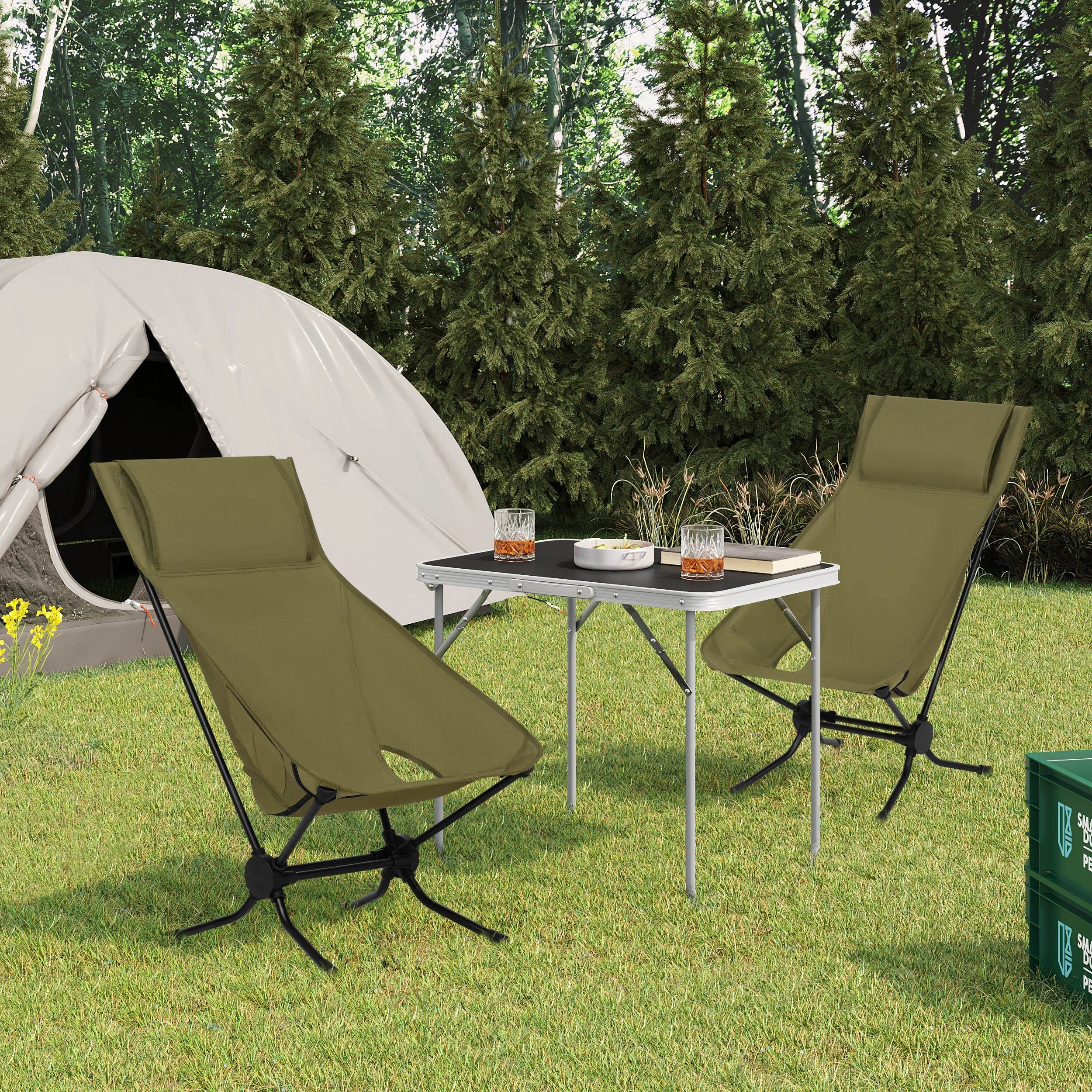 WOLTU Folding Camping Chair Ultralight Aluminium Outdoor Lounge Fishing Chair with Carry Bag for Outdoor Beach Garden BBQ Picnic