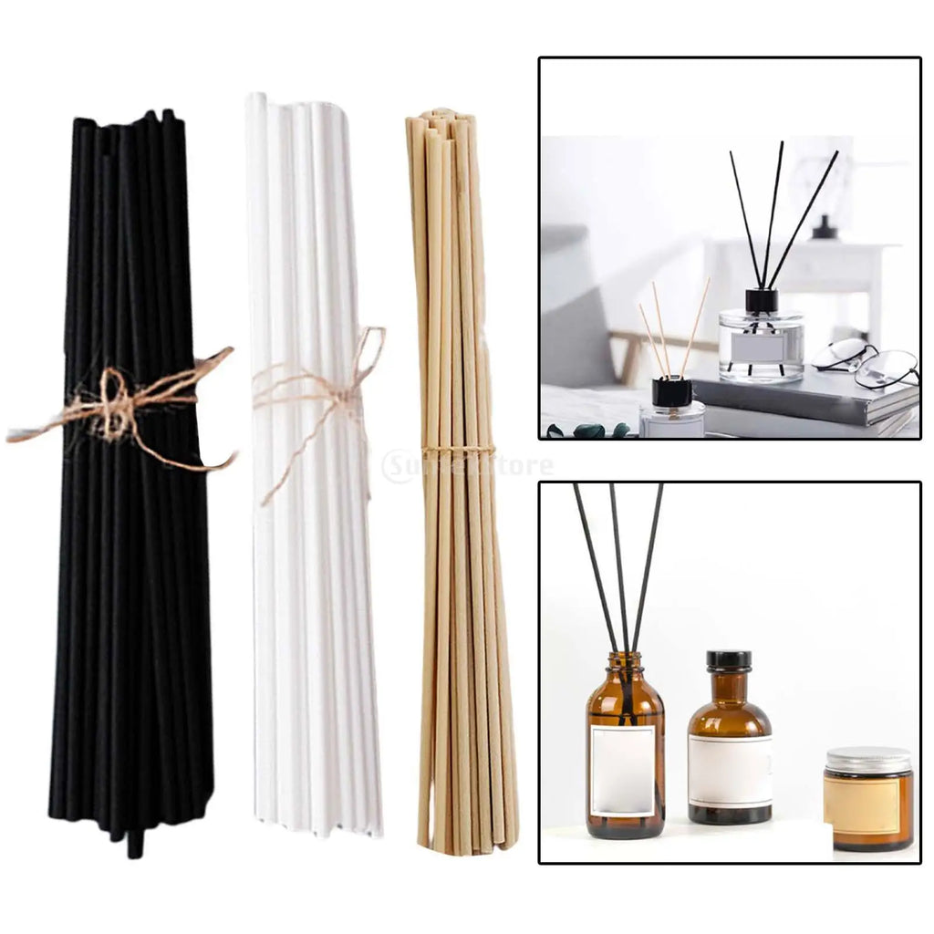 100Pcs Reed Diffuser Sticks Set 3mm 8inch Fiber Reed Diffuser Sticks Fragrance for Bedroom Office Bathroom Home