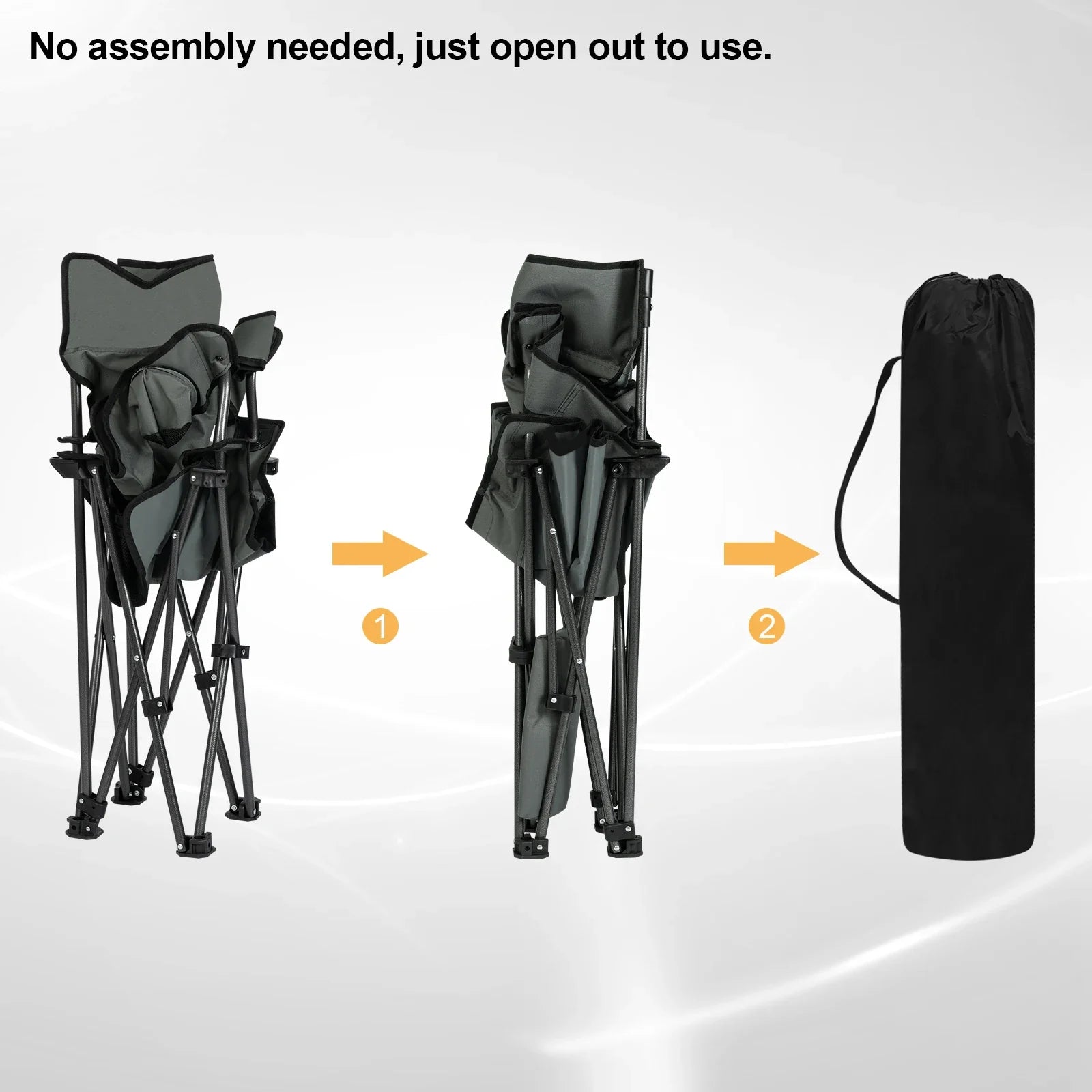 Folding Camping Chair  Lightweight Outdoor Chair Fishing Chair with Headrest Cup Holder Storage Carry Bag for Hiking Picnic Beac