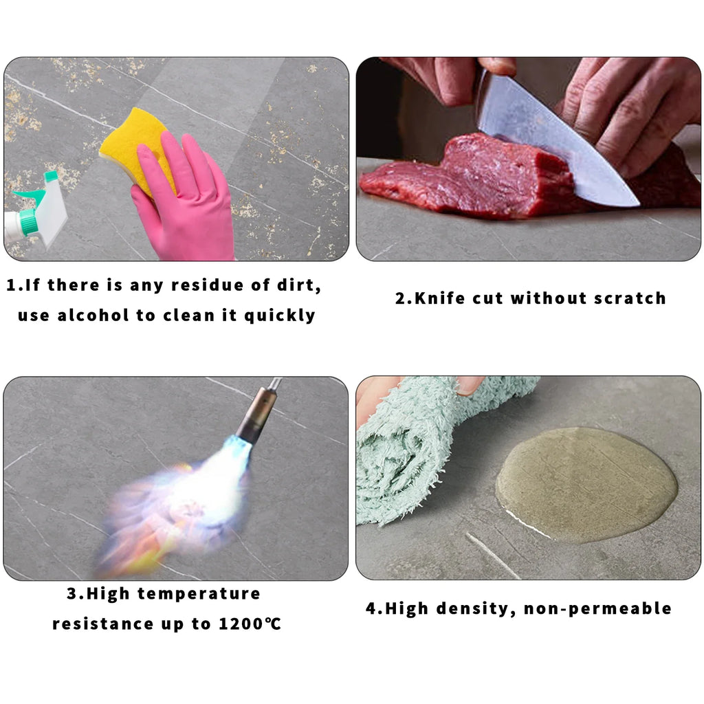 LUVODI Modern Set of 2 Living Room Round Center Table Furniture Marble Sofa Side Nesting Coffee Table with Metal Legs