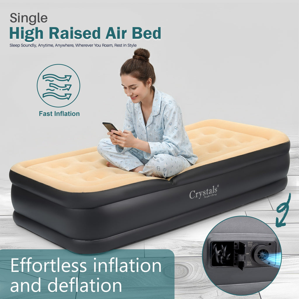 Inflatable Single High Raised Air Bed