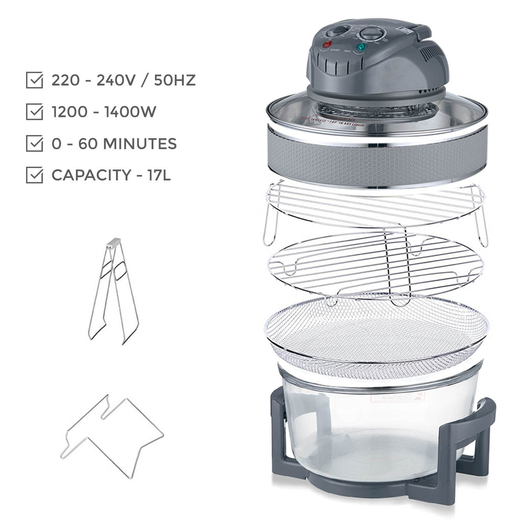 17L Electric Halogen Air Fryer - 1400W