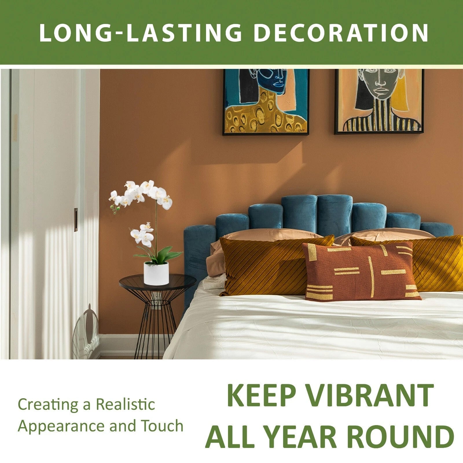 55cm Artificial Orchid Flower Plant