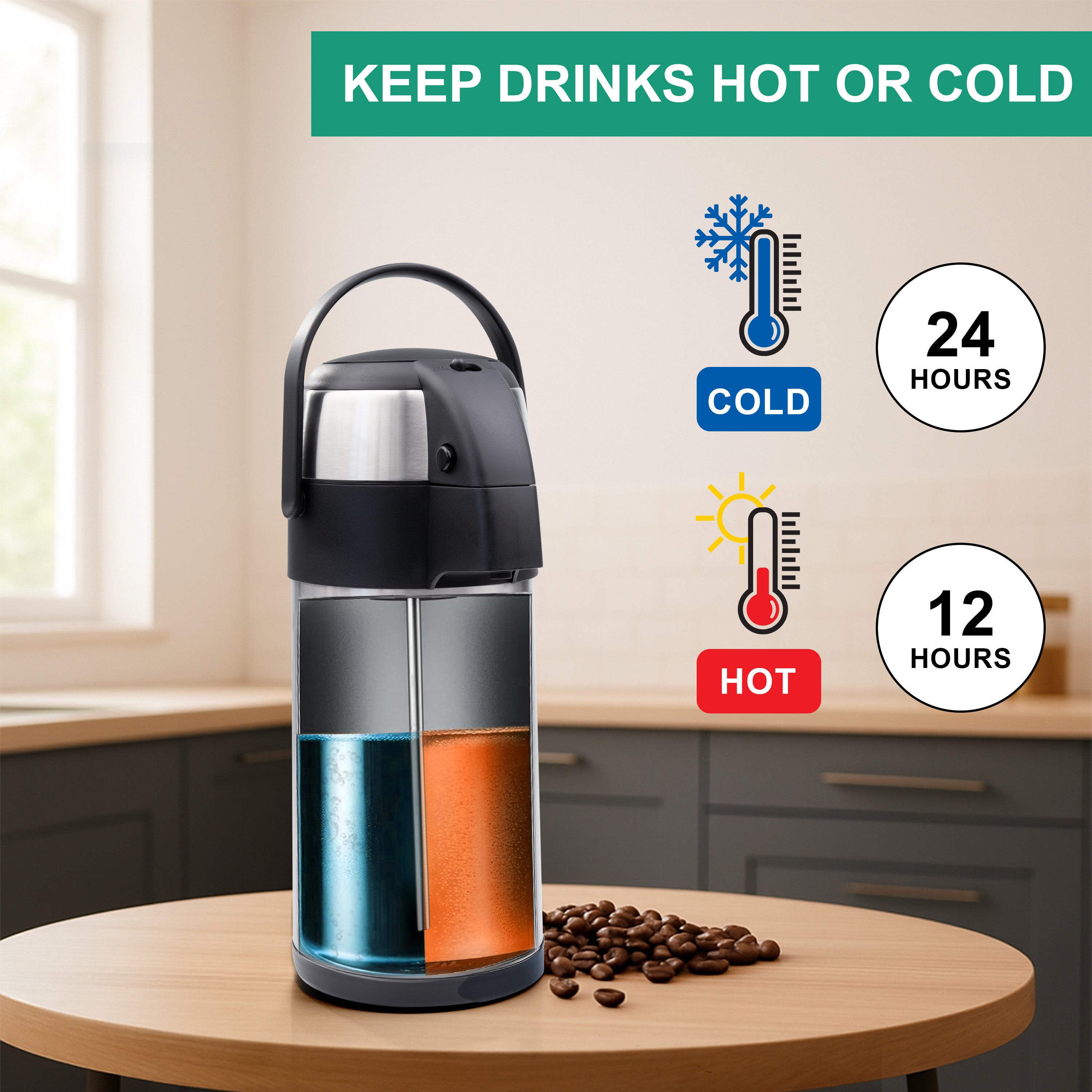 3L Stainless Steel Airpot Flask