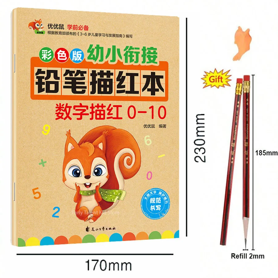 32 Pages Number Excercise Books Writing Learning Math For Kids Children's kindergarten Exercises Calligraphy Practice Book Gifts