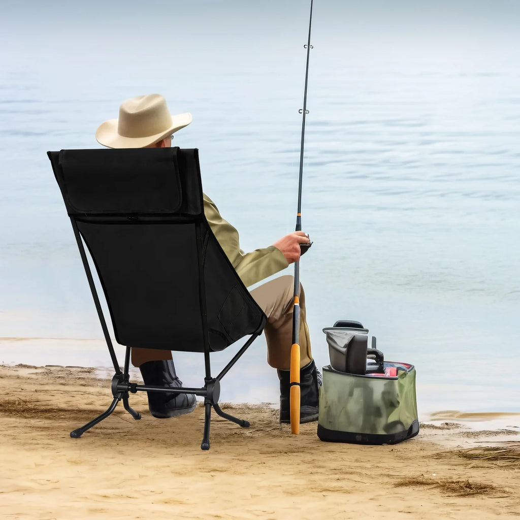 WOLTU Folding Camping Chair Ultralight Aluminium Outdoor Lounge Fishing Chair with Carry Bag for Outdoor Beach Garden BBQ Picnic