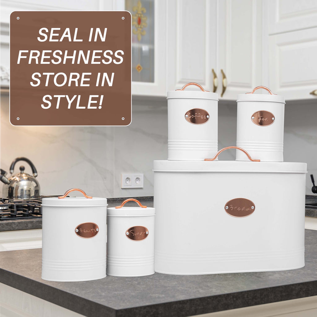 5 Pices Kitchen Food Storage Bread Bin