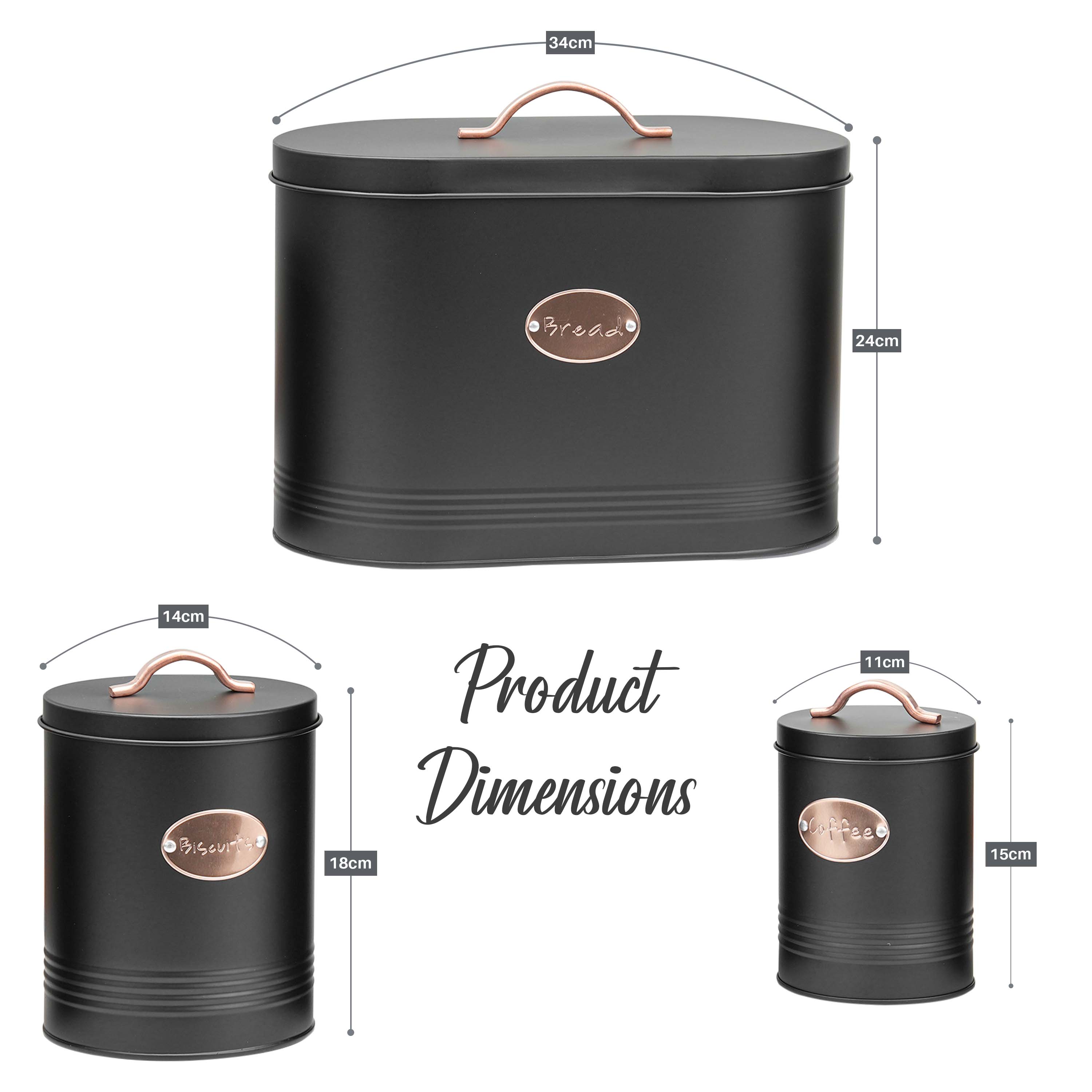 5 Pices Kitchen Food Storage Bread Bin