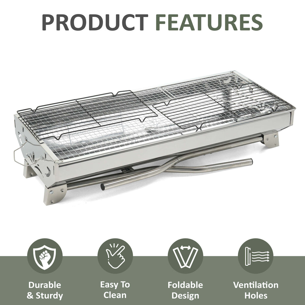 Folding Charcoal Barbecue Grill
