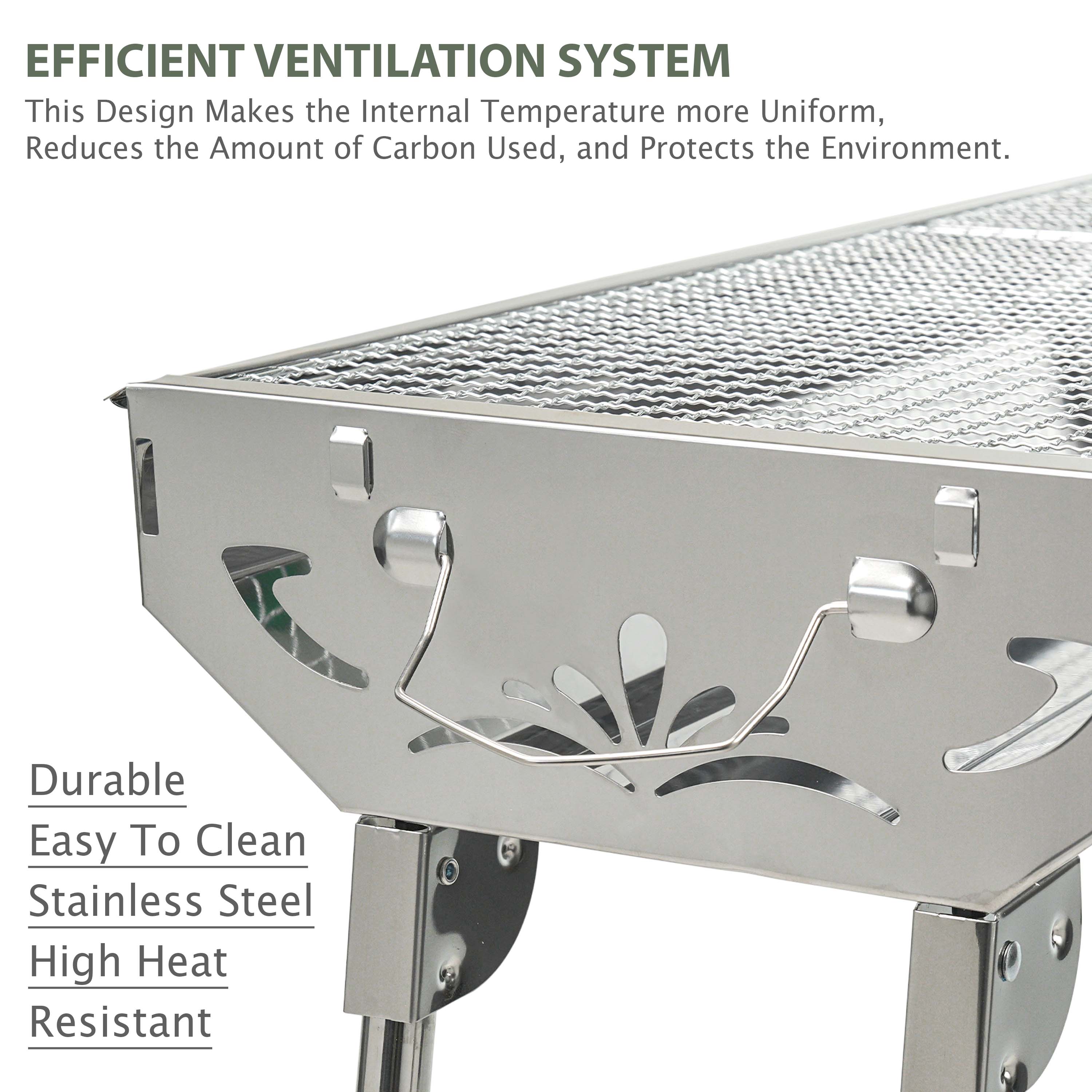 Folding Charcoal Barbecue Grill