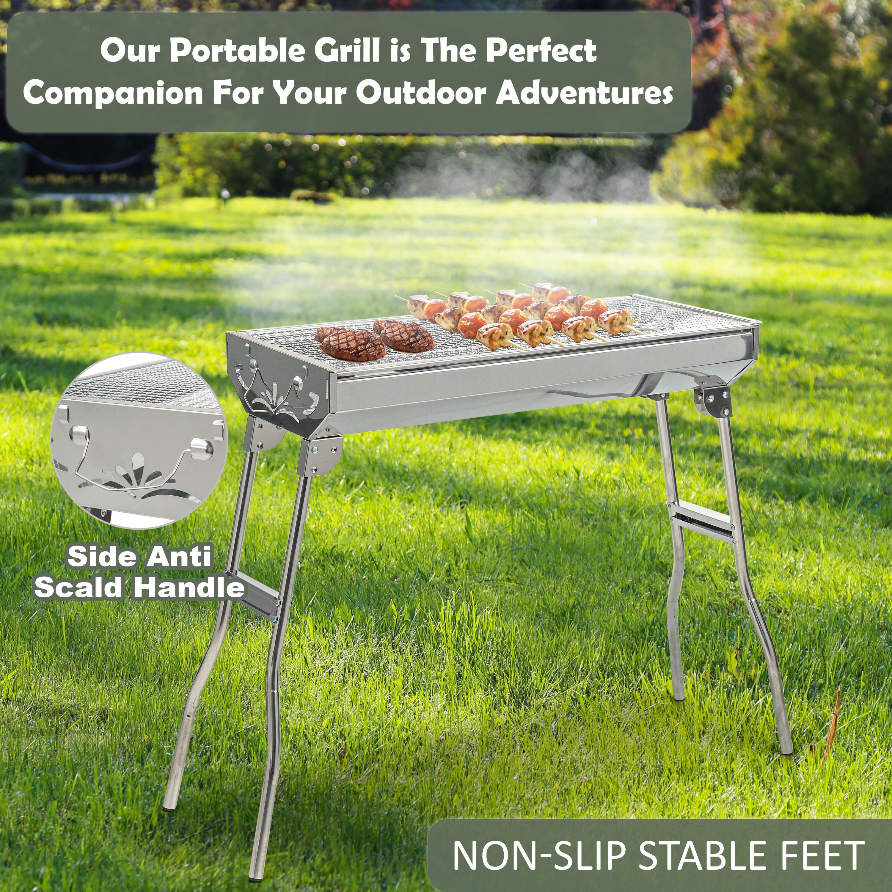 Folding Charcoal Barbecue Grill