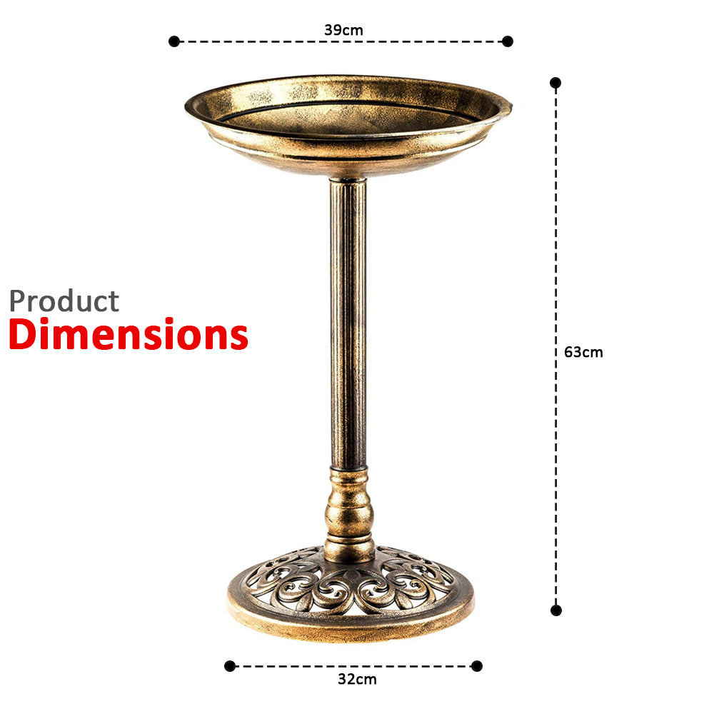 Outdoor Garden Bird Bath - Birds Water Bowl