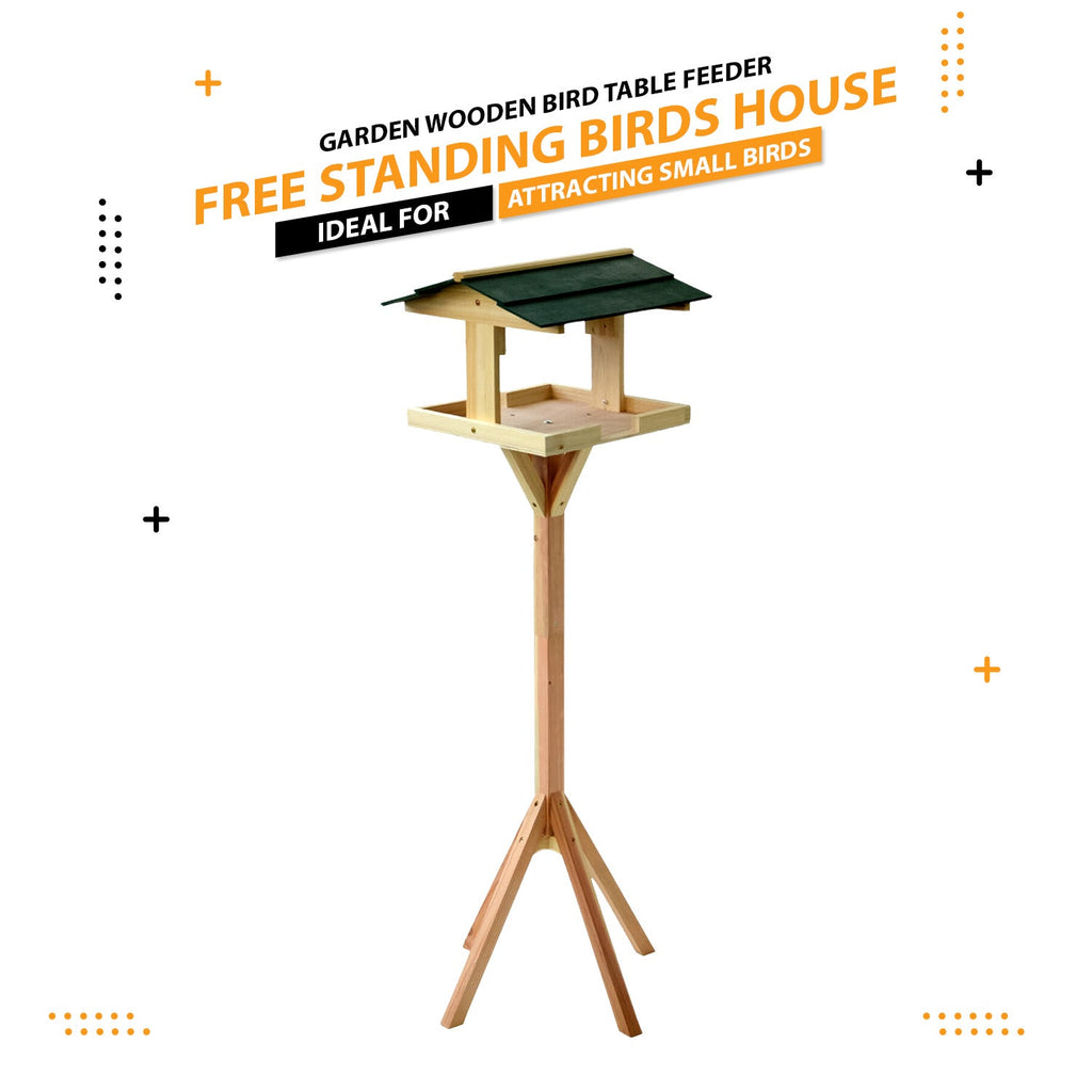 Traditional Garden Wooden Bird Feeder