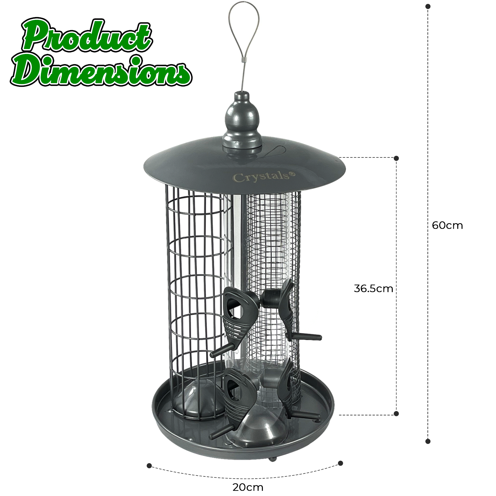 3 in 1 Bird Feeder - Seeds, Nuts & Fat Ball