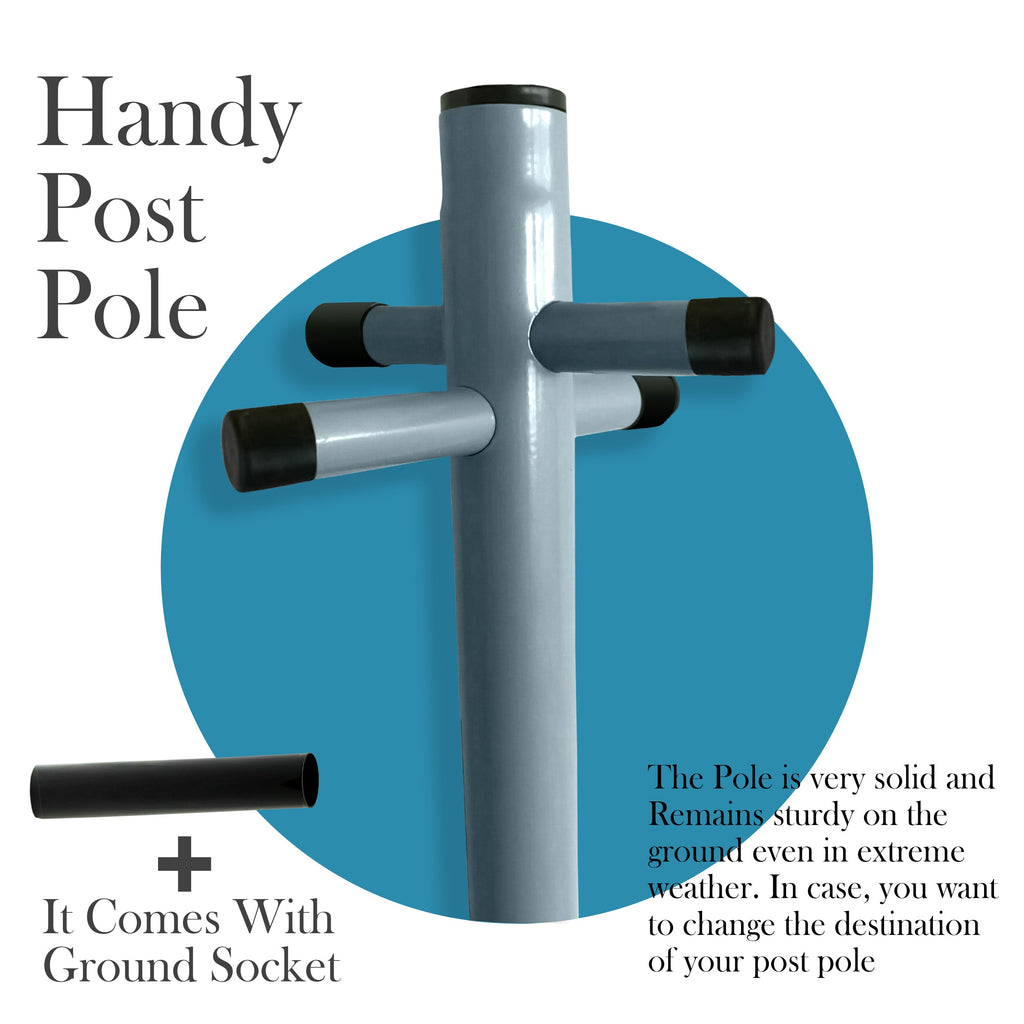 2.4m Washing Line Post Pole with Socket
