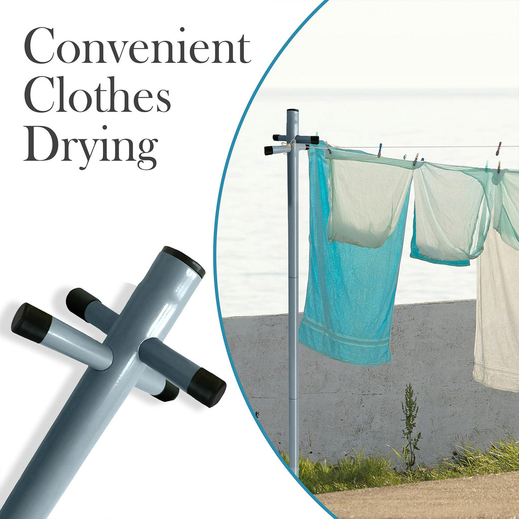 2.4m Washing Line Post Pole with Socket
