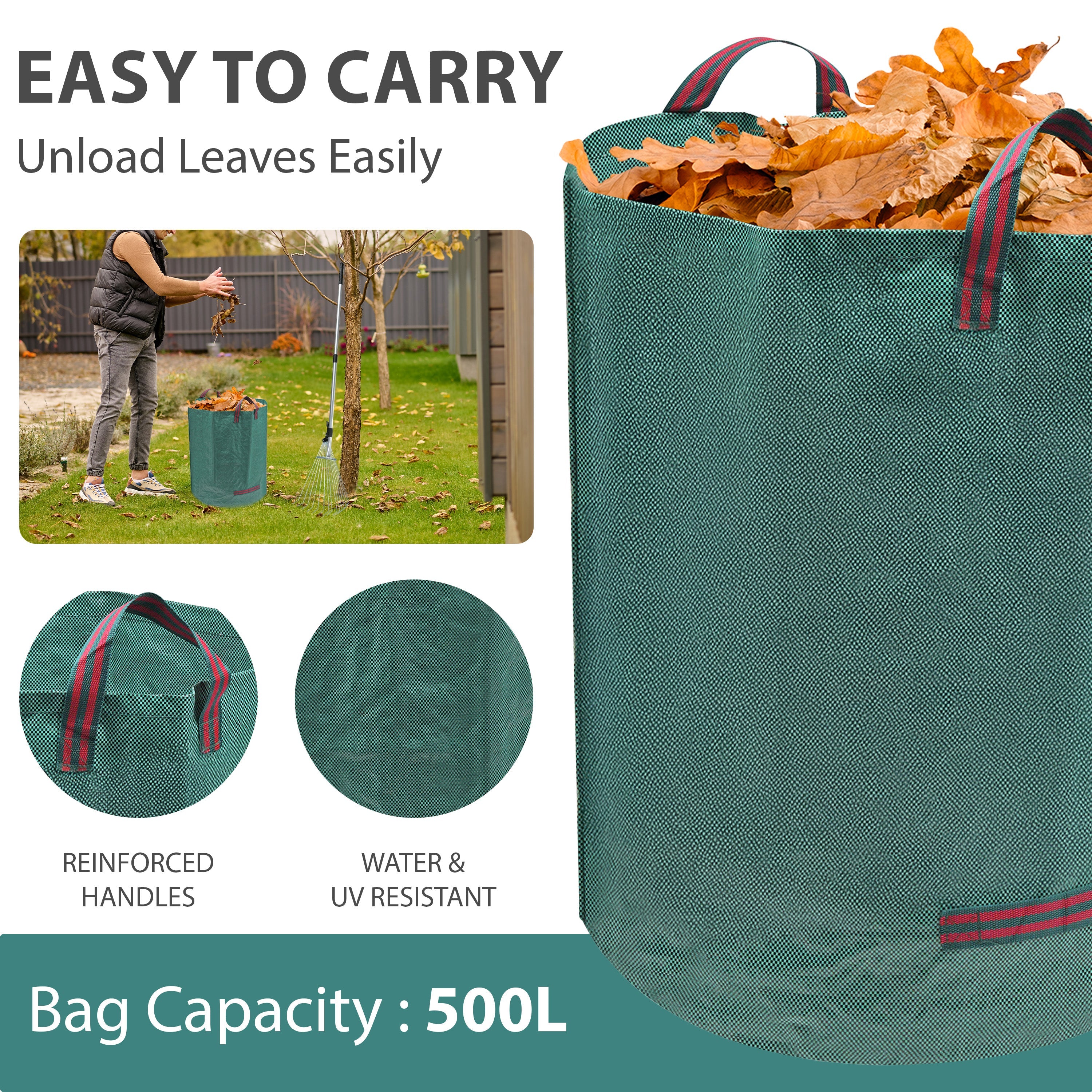 5-in-1 Garden Rake Set with Leaf Grabbers