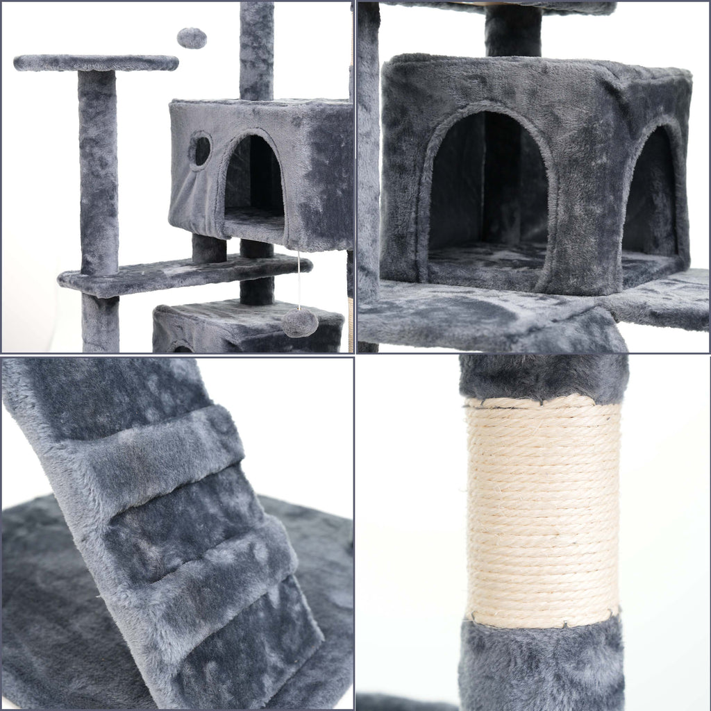138cm Large Cat Tree Multilevel Scratching Post