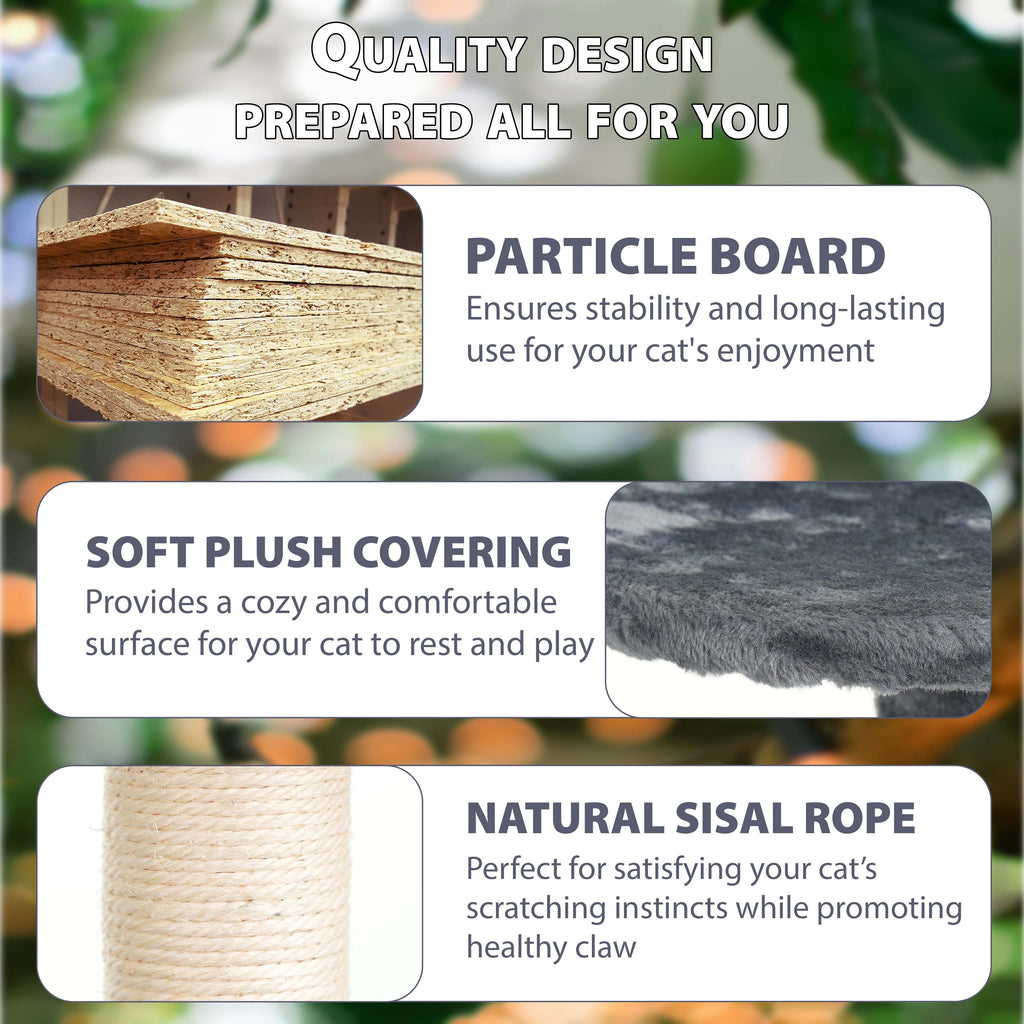 138cm Large Cat Tree Multilevel Scratching Post