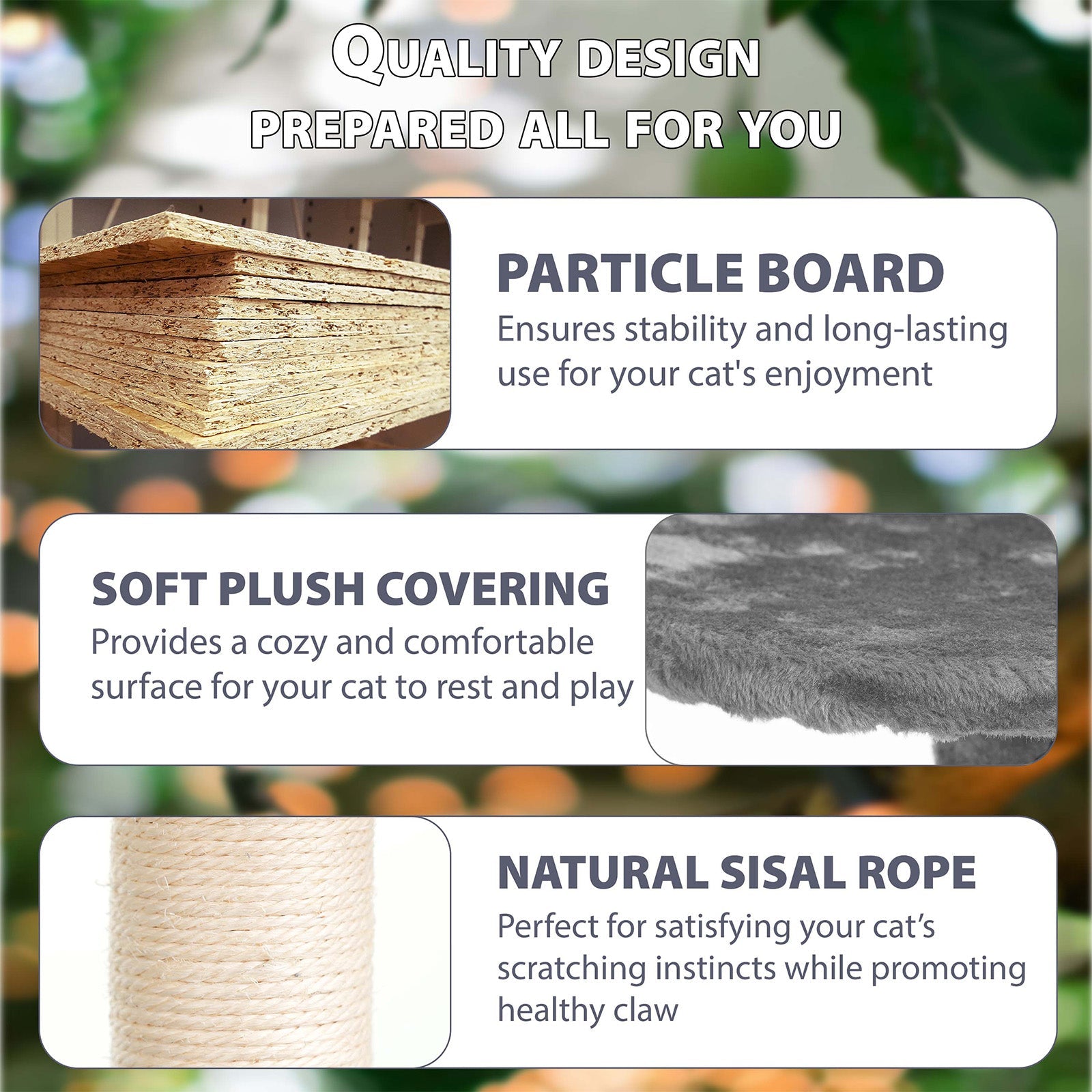 138cm Large Cat Tree Multilevel Scratching Post