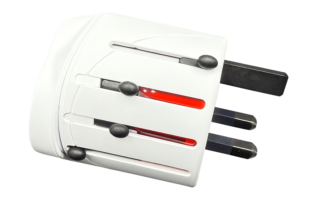 SKROSS Travel Plug EVO Universal Plug 150+ Countries Input and Output - White