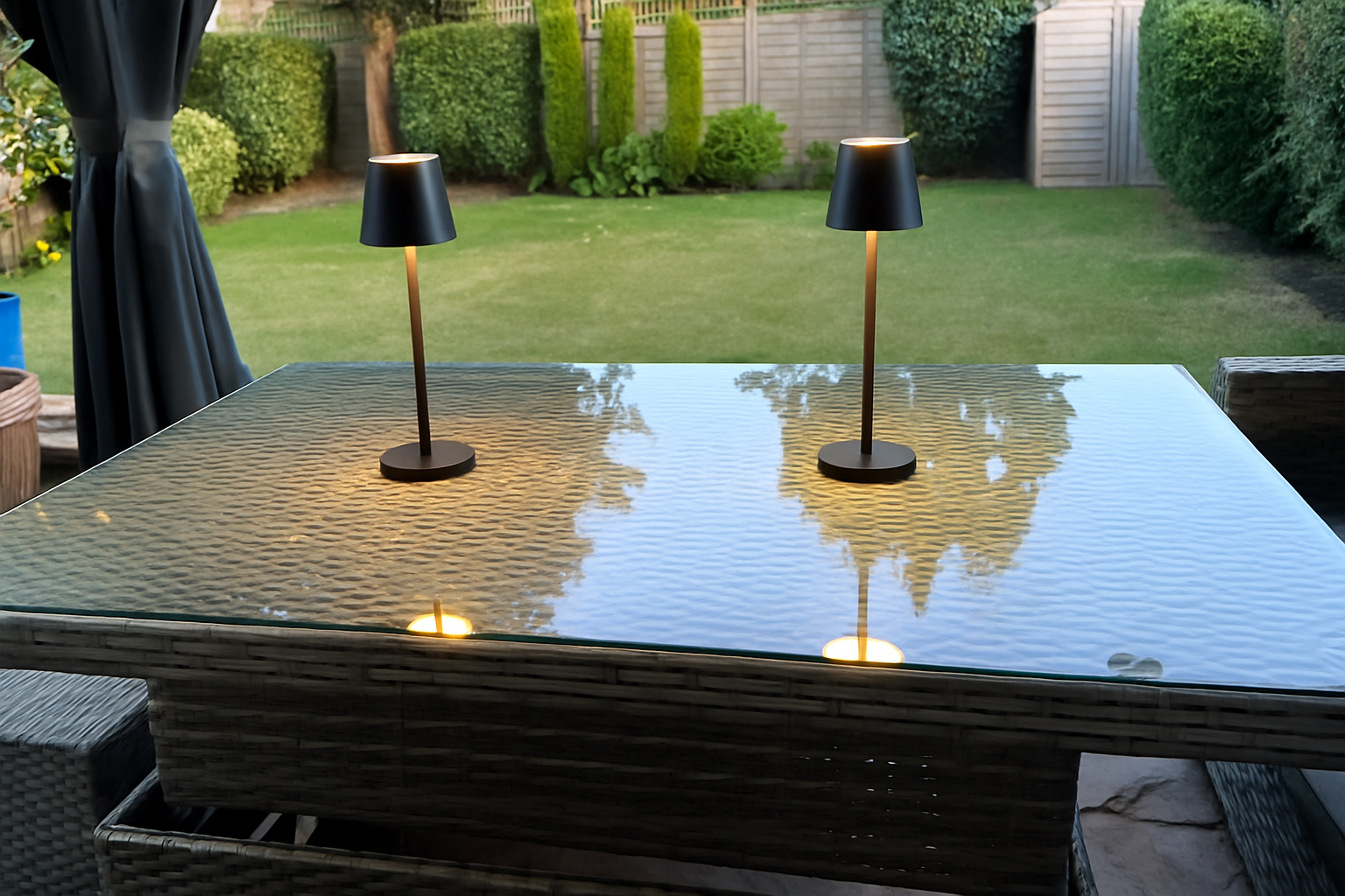 Cordless LED Table Lamp RGB Rechargeable Desk Light IP54 Touch Dimmable 2 Pack