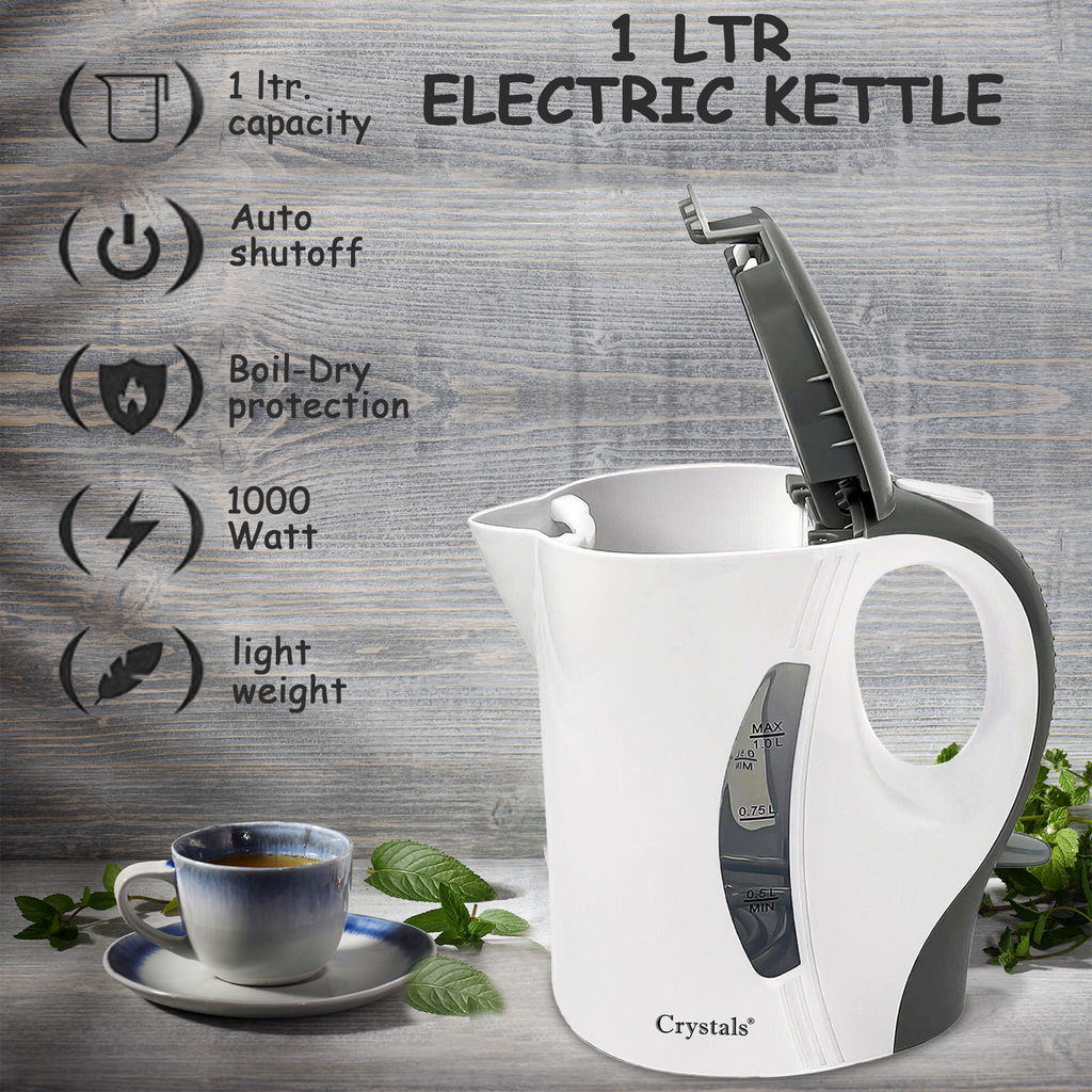 1 Litre Electric Cordless Kettle