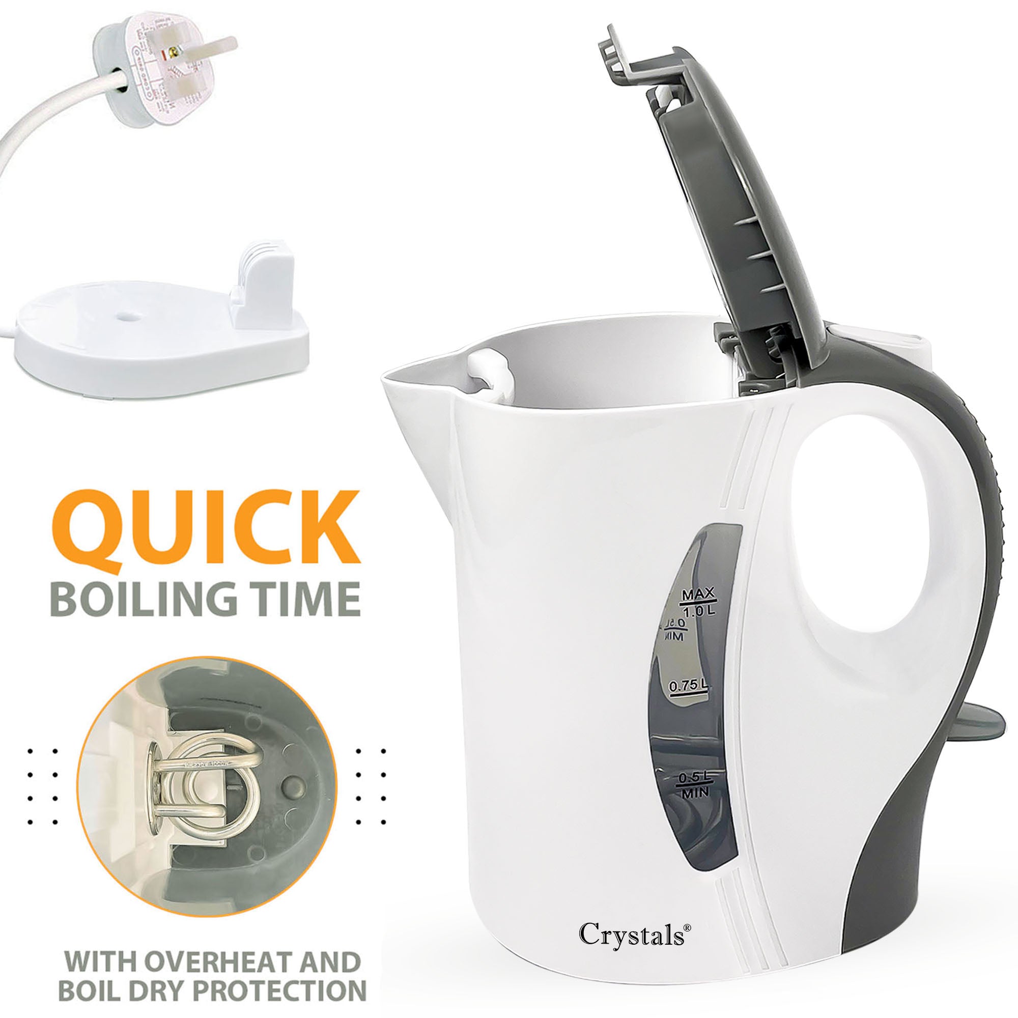 1 Litre Electric Cordless Kettle