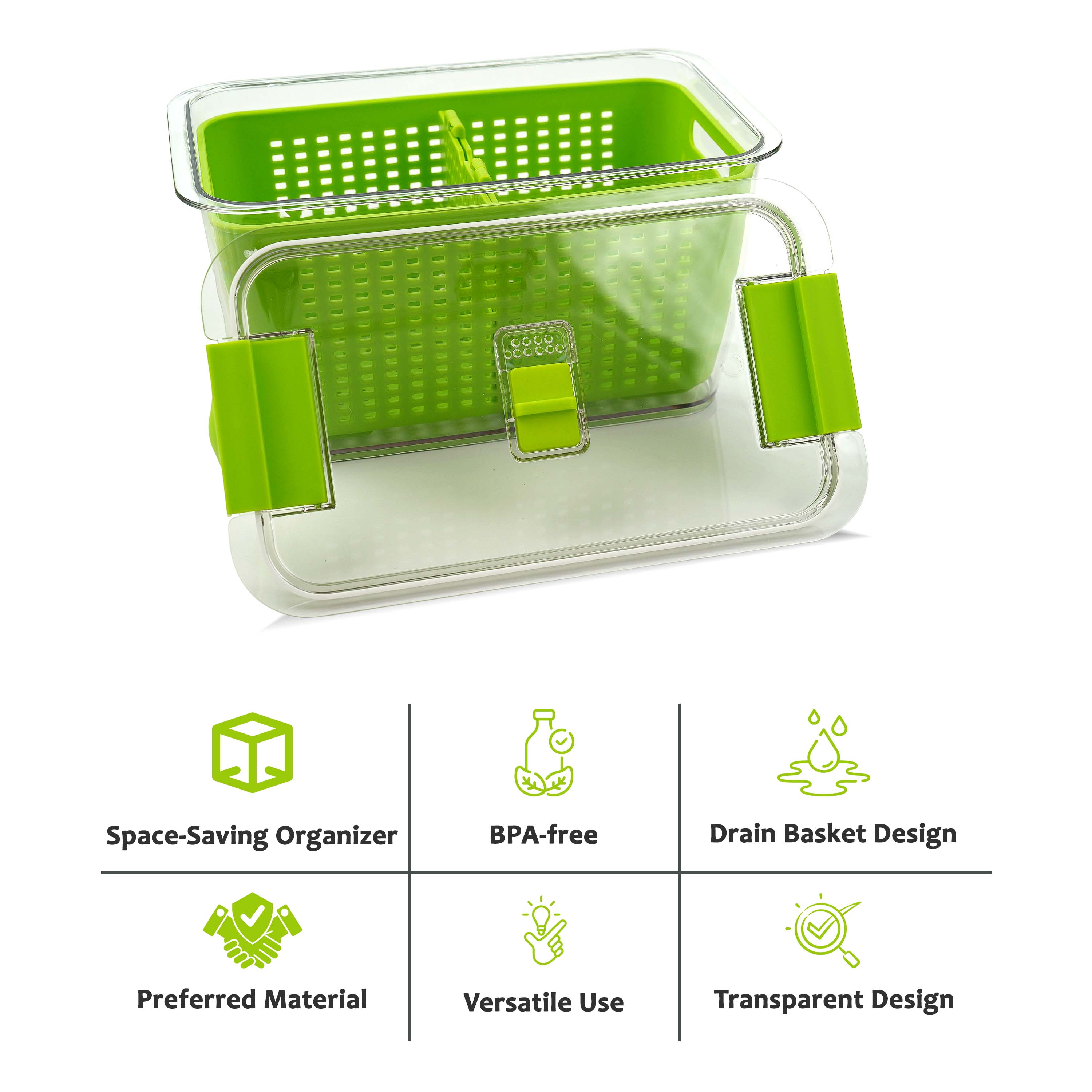 Fruit Vegetable Fridge Organiser Storage Box