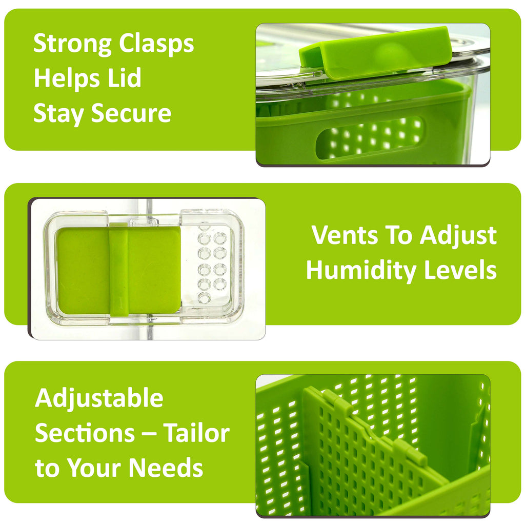 Fruit Vegetable Fridge Organiser Storage Box