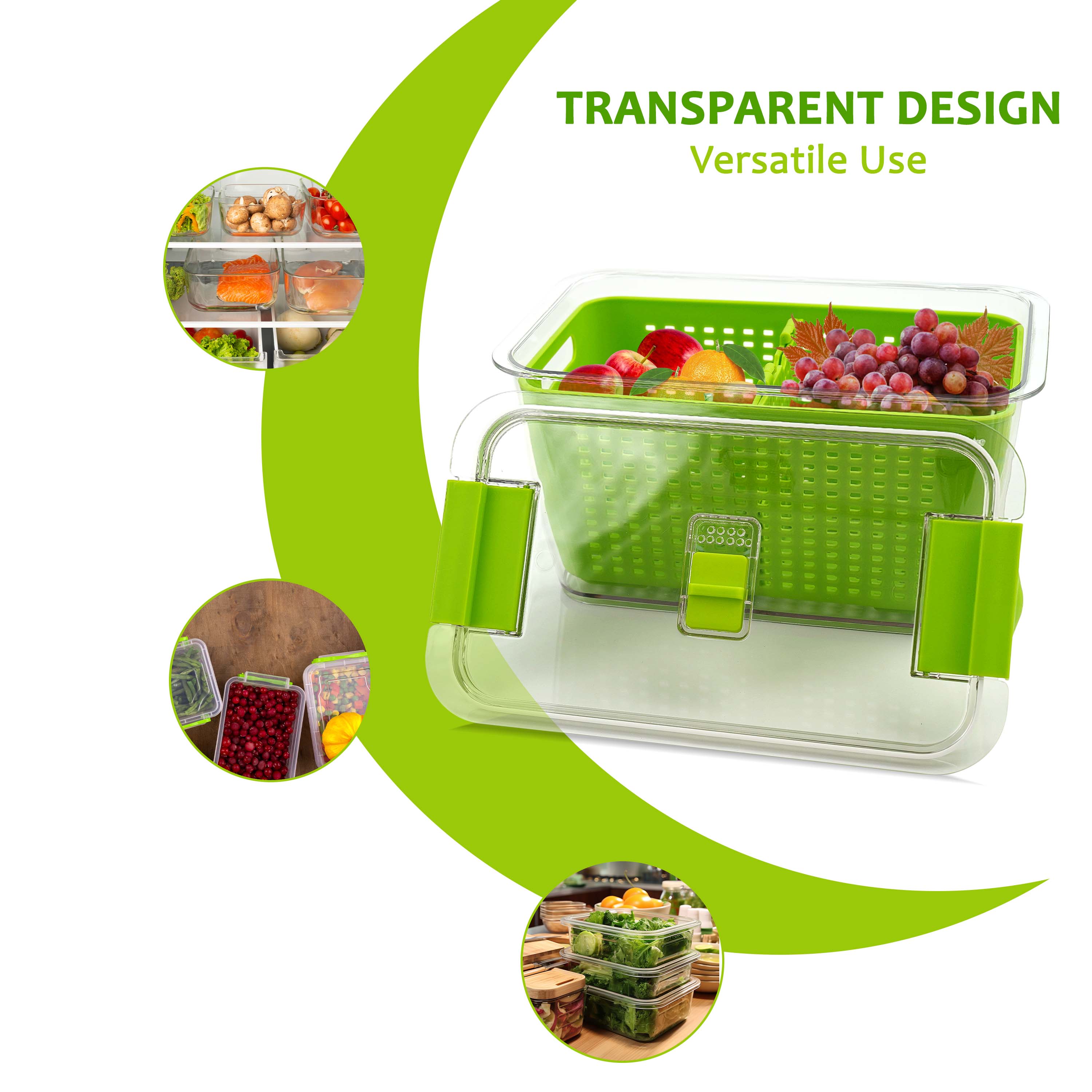 Fruit Vegetable Fridge Organiser Storage Box
