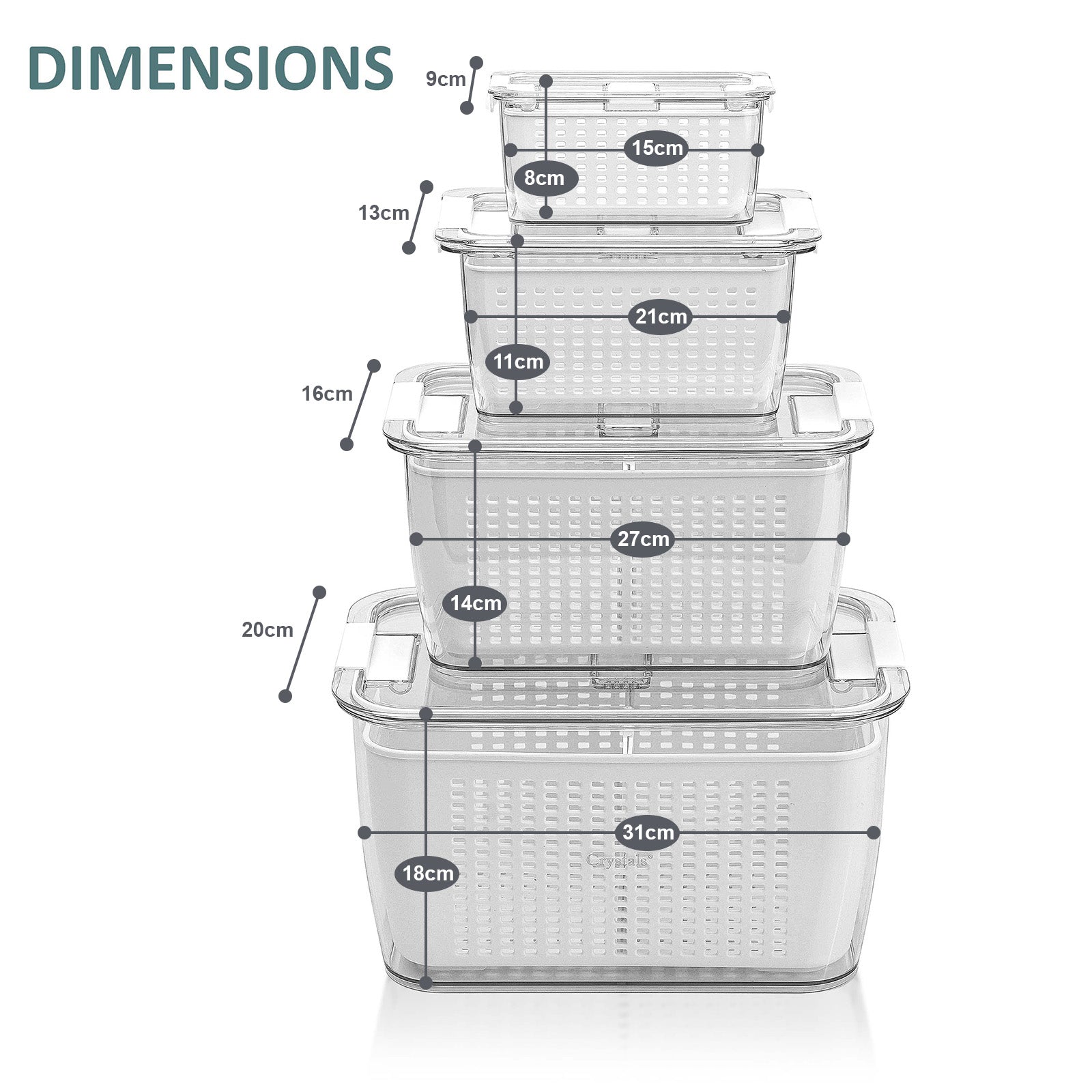 Fruit Vegetable Fridge Organiser Storage Box