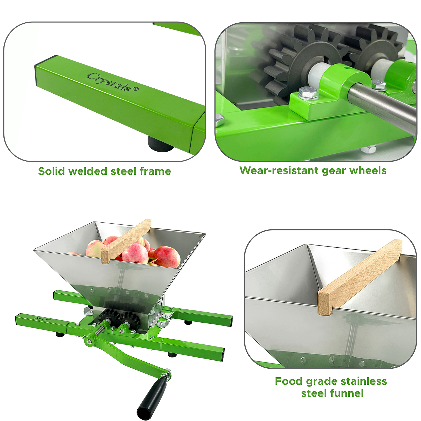 7L Portable Apple Fruit Crusher Grinder