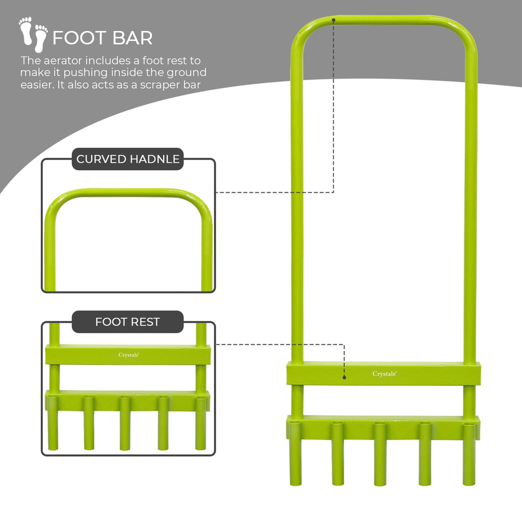 5 Hollow Tine Spike Hand Lawn Aerator