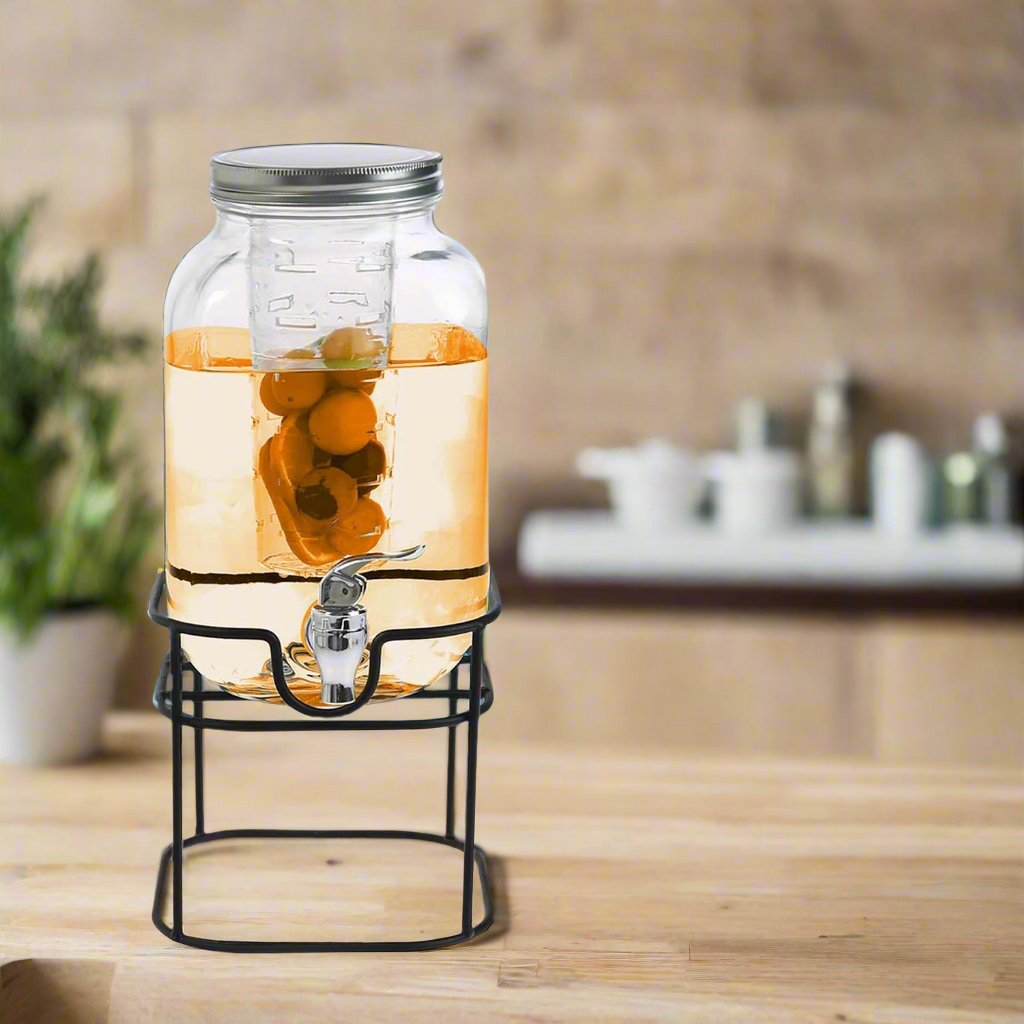 4L Glass Vintage Beverage Drinks Dispenser