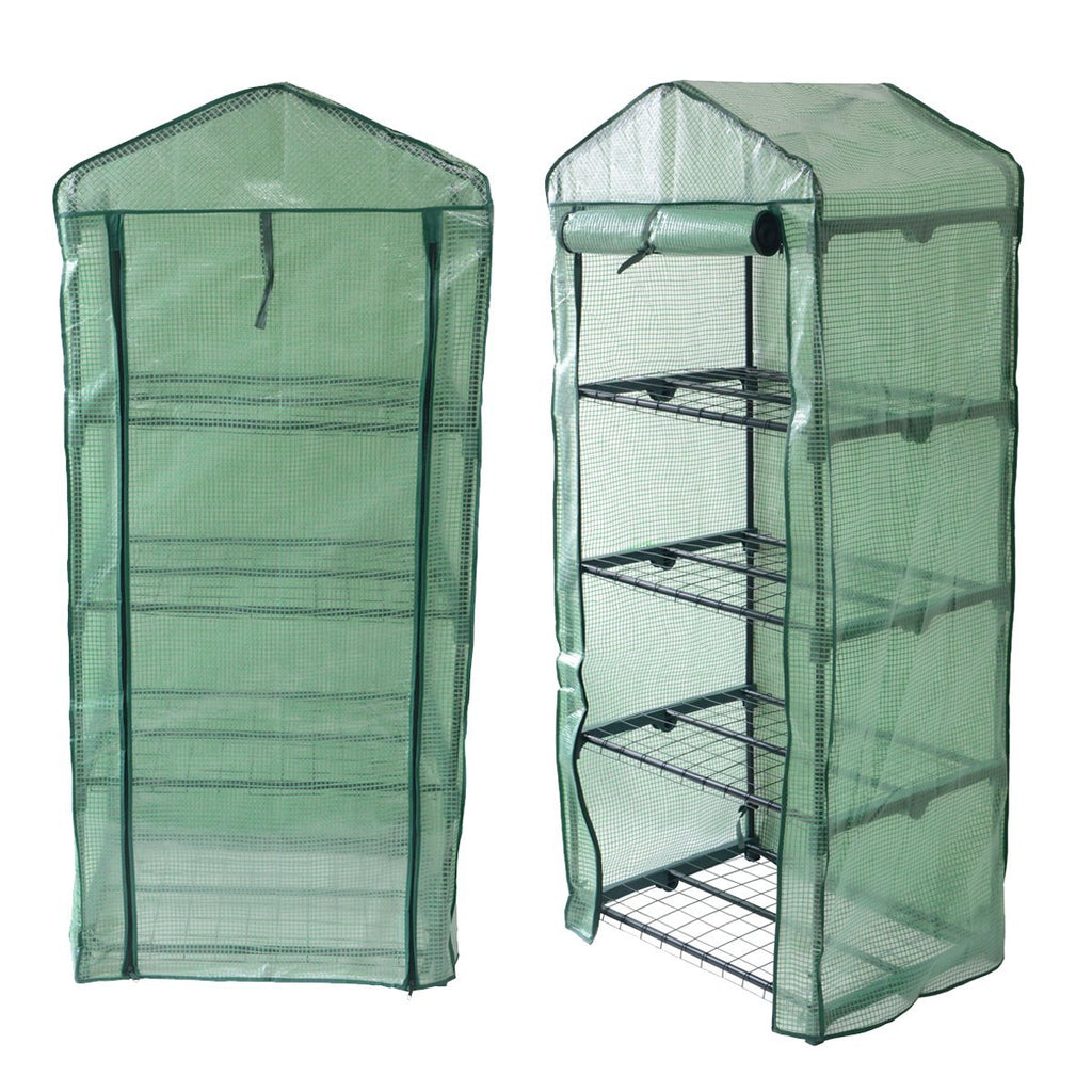 4 Tier Weatherproof Green House with Shelves