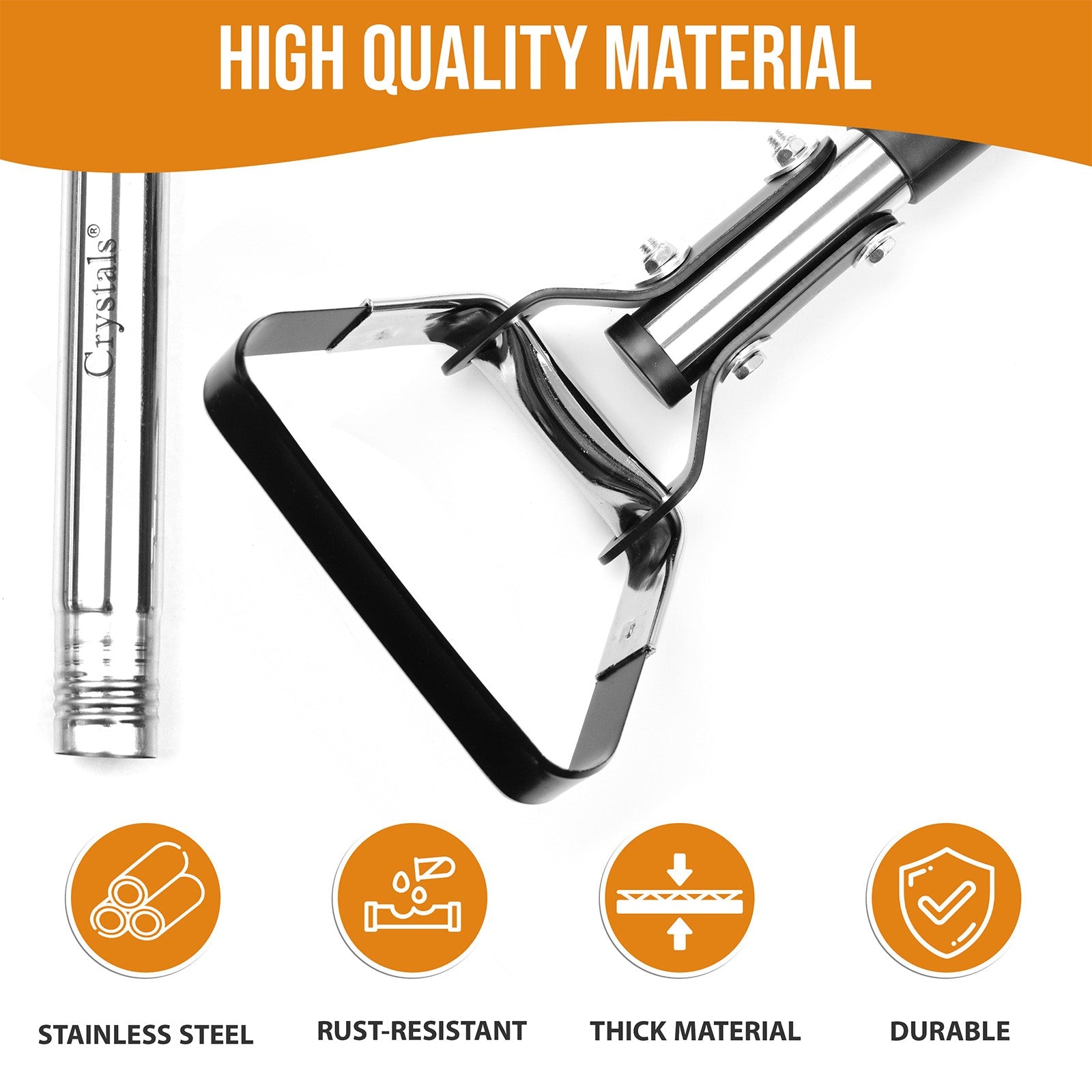 2 in 1 Garden Long Handle Thatch Rake + Hoe